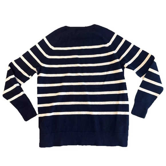 J.Crew Womens Crew Neck Long Sleeves Striped Sweater Size S Side Snaps - Picture 11 of 15